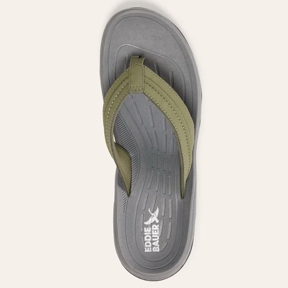 Mens Break Point 2 Flip Flops Green Sandals Comfortable Walking Summer 11 NWT - Picture 5 of 10